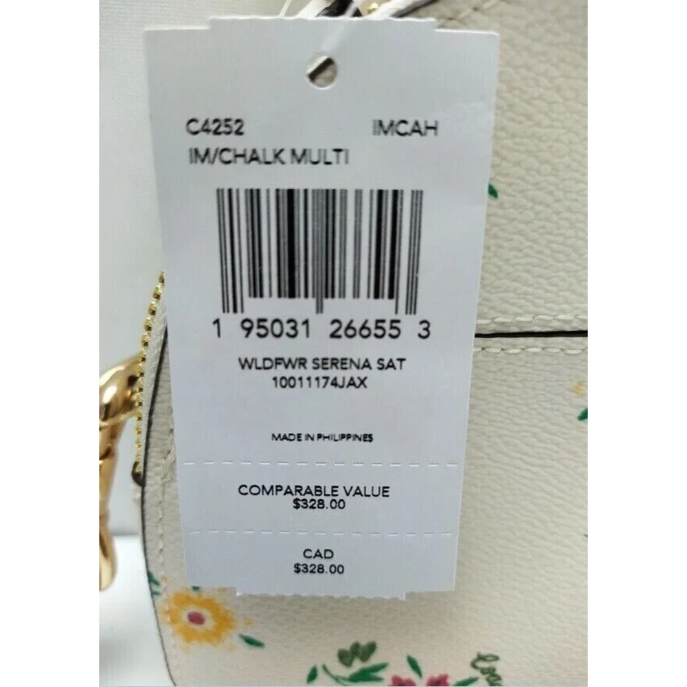 Coach Serena Multicolor Leather Floral Zipper Satchel Crossbody Bag - NWT $328